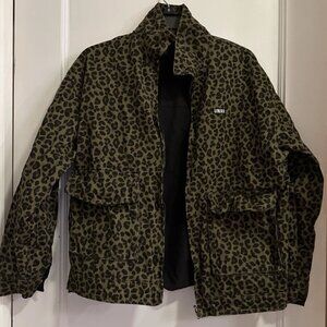 UNSS Reversible Black & Leopard Print Jacket Unisex S